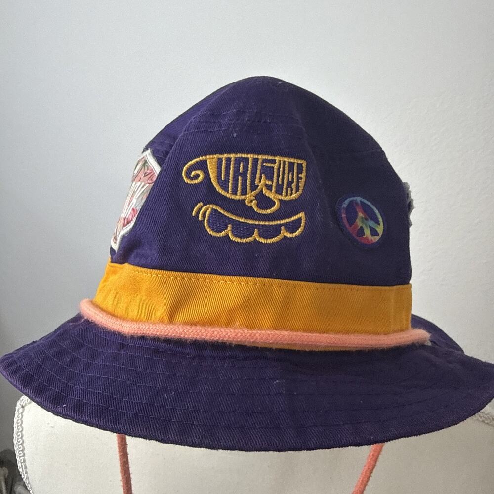 Vintage Val Surf Purple Bucket Hat Retro California Surf Skate Sun Sand Beach - Picture 2 of 7